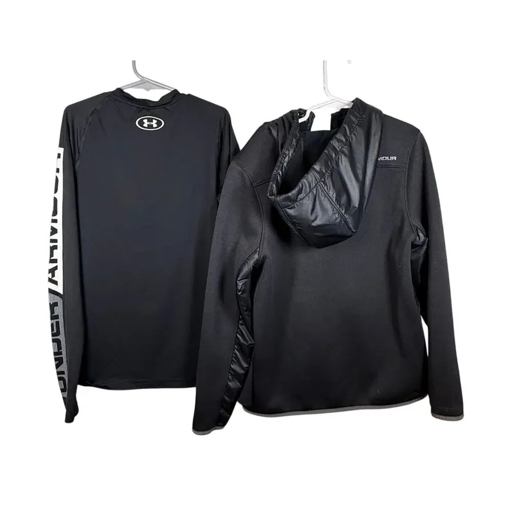 Under ArmourJacket/Shirt Lot Boys Medium Black Long Sleeve - Picture 2 of 6